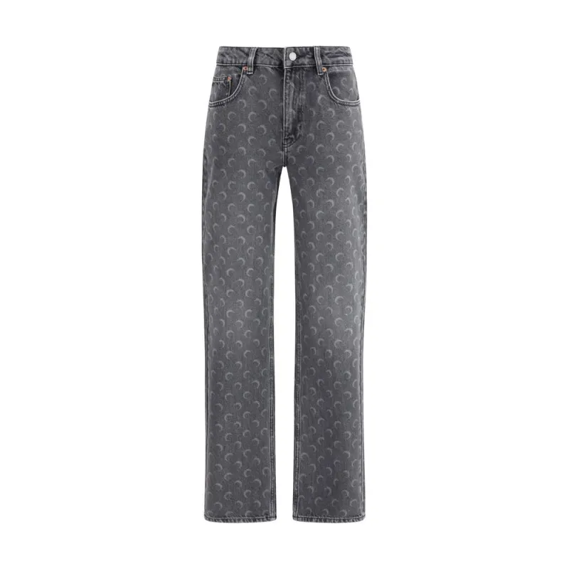 Gray Cotton Straight-Leg Jeans sold by Lord & Taylor
