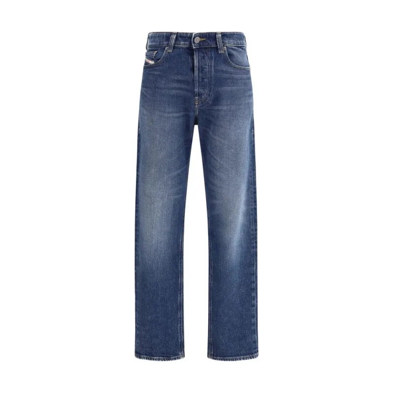 Blue Cotton Straight-Leg Jeans sold by Lord & Taylor