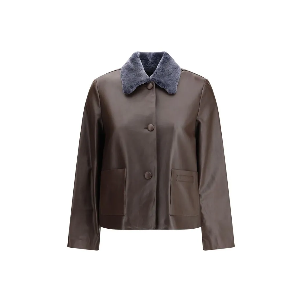 Brown Leather Jacket sold by Lord & Taylor