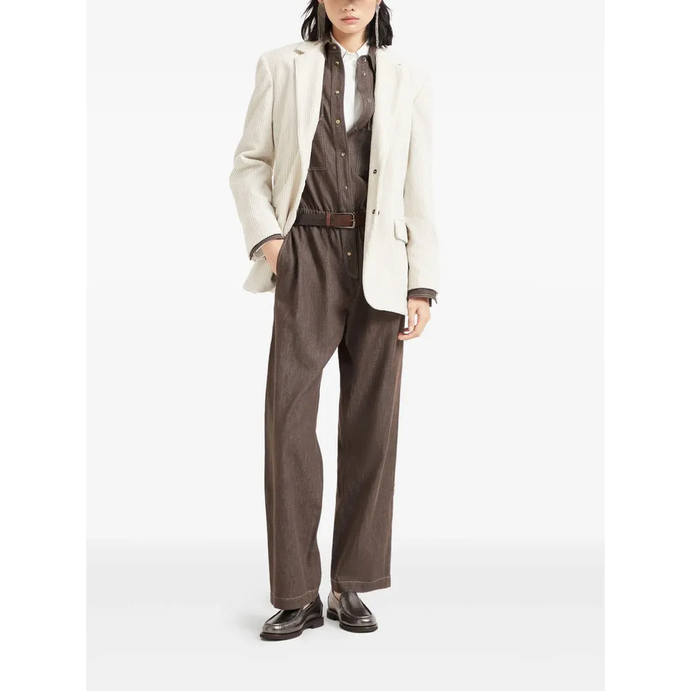 Brown Jumpsuit with Front Button Fastening sold by Lord & Taylor product image thumbnail 4
