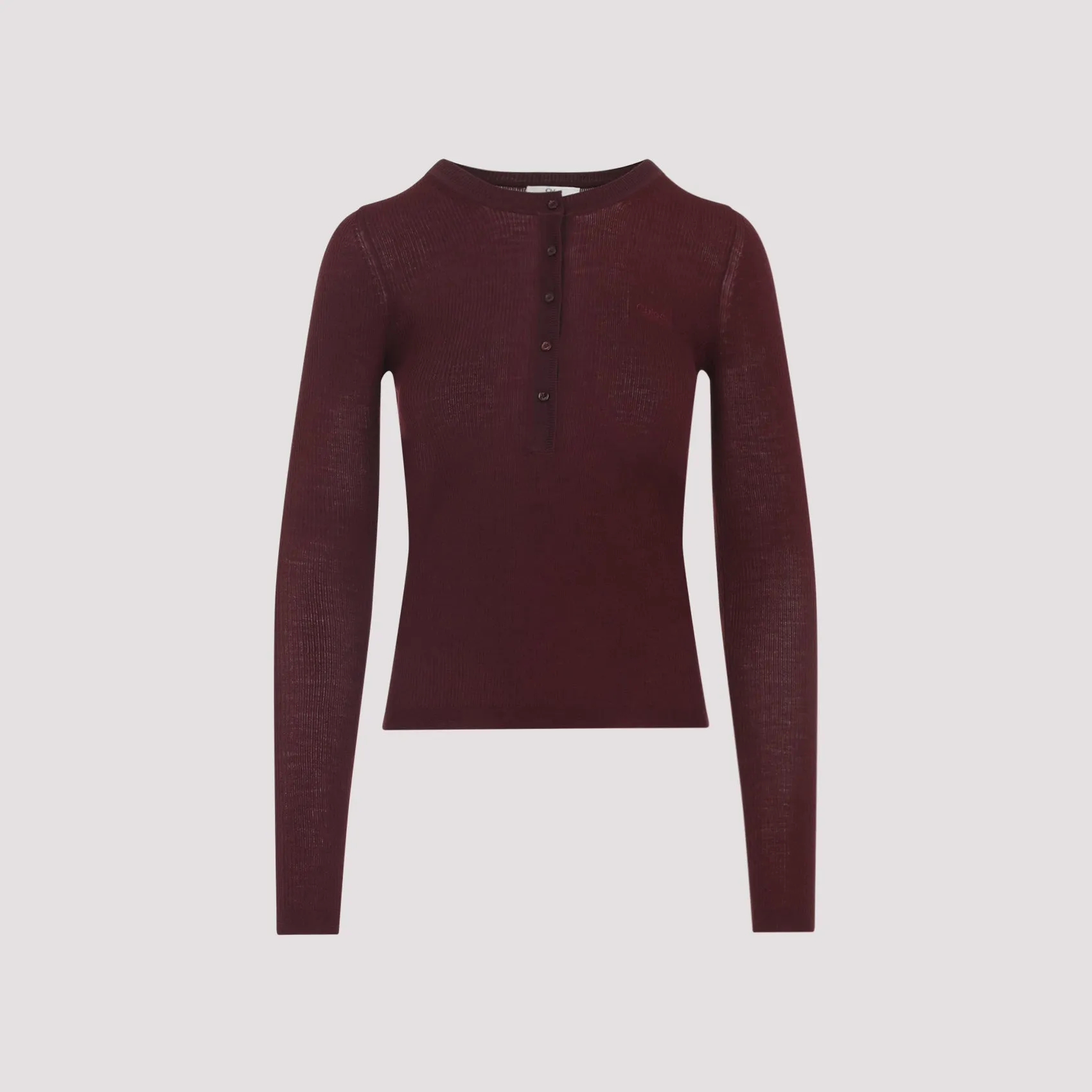 BURGUNDY WOOL AND SILK PULLOVER sold by Lord & Taylor