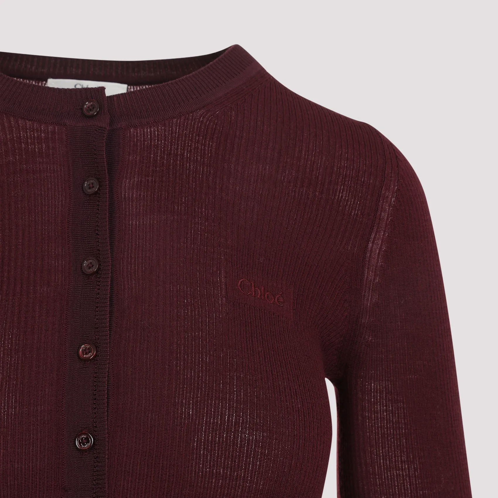 BURGUNDY WOOL AND SILK PULLOVER sold by Lord & Taylor product image thumbnail 5