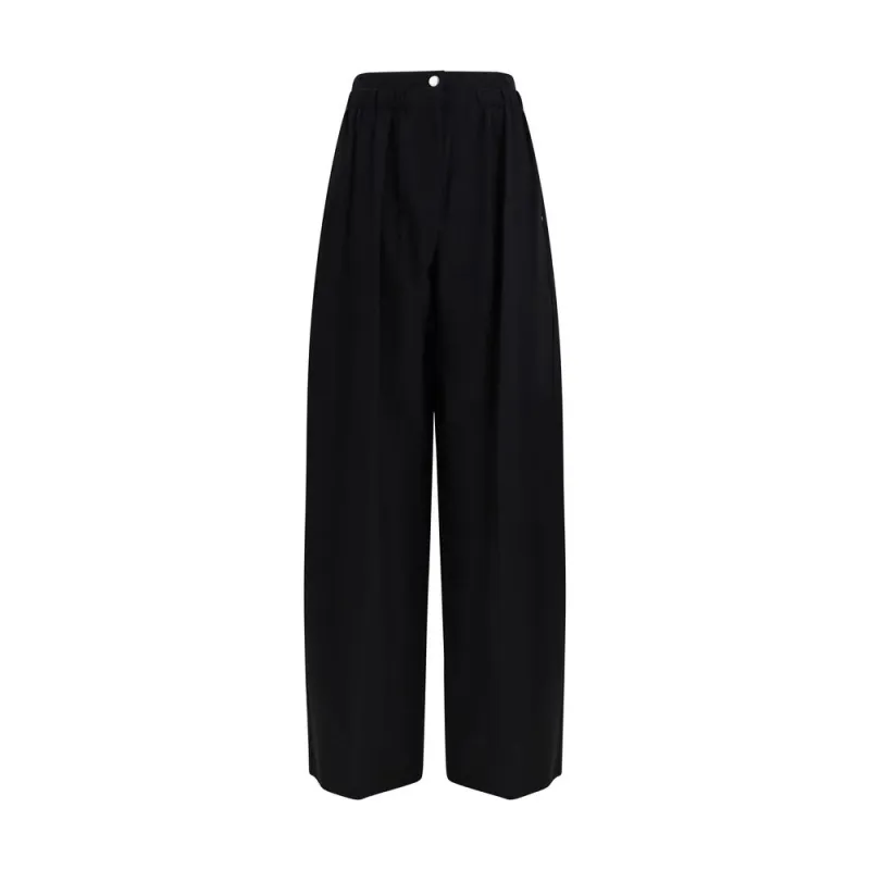 Black Fleece Wool Casual Pants made by MaxMara