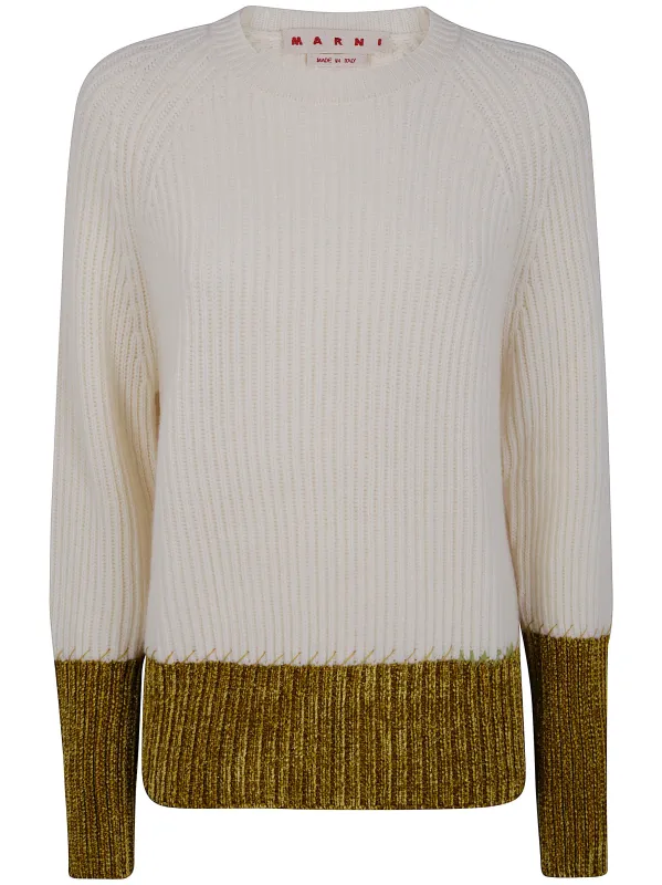 RIBBED CREW WOOL SWEATER made by Marni