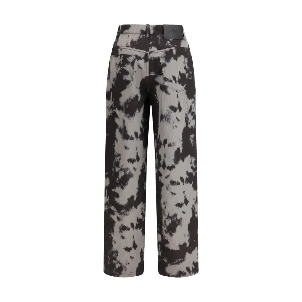 Black Cotton Straight-Leg Jeans sold by Lord & Taylor product image thumbnail 2
