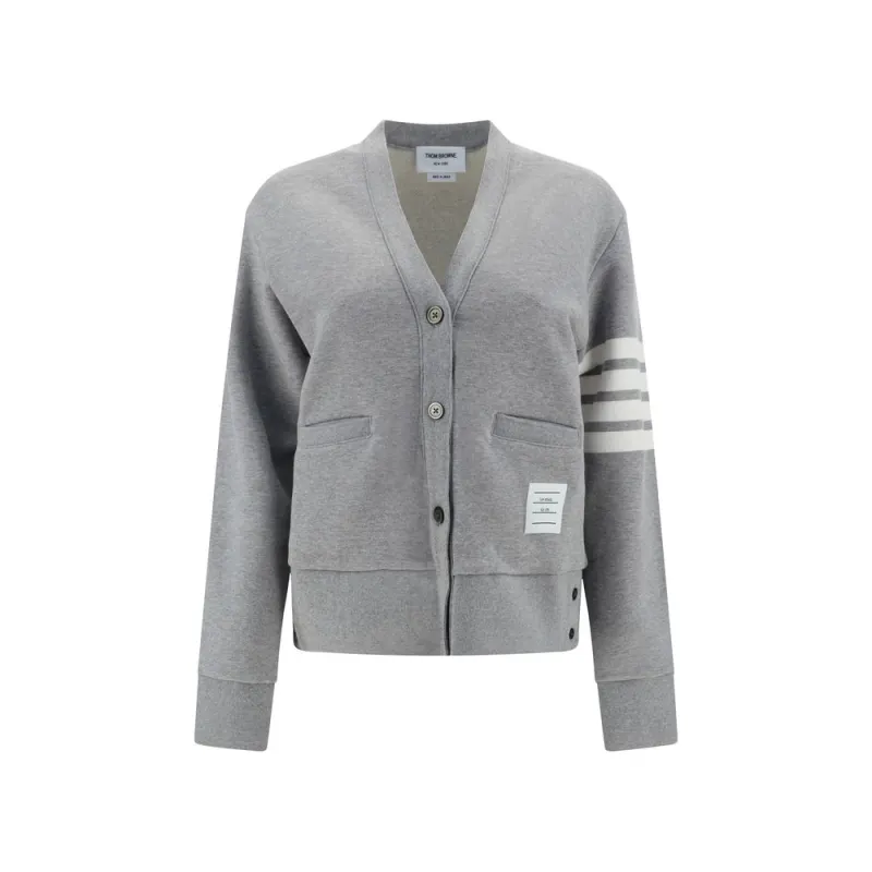 Gray Cotton Cardigan made by Thom Browne