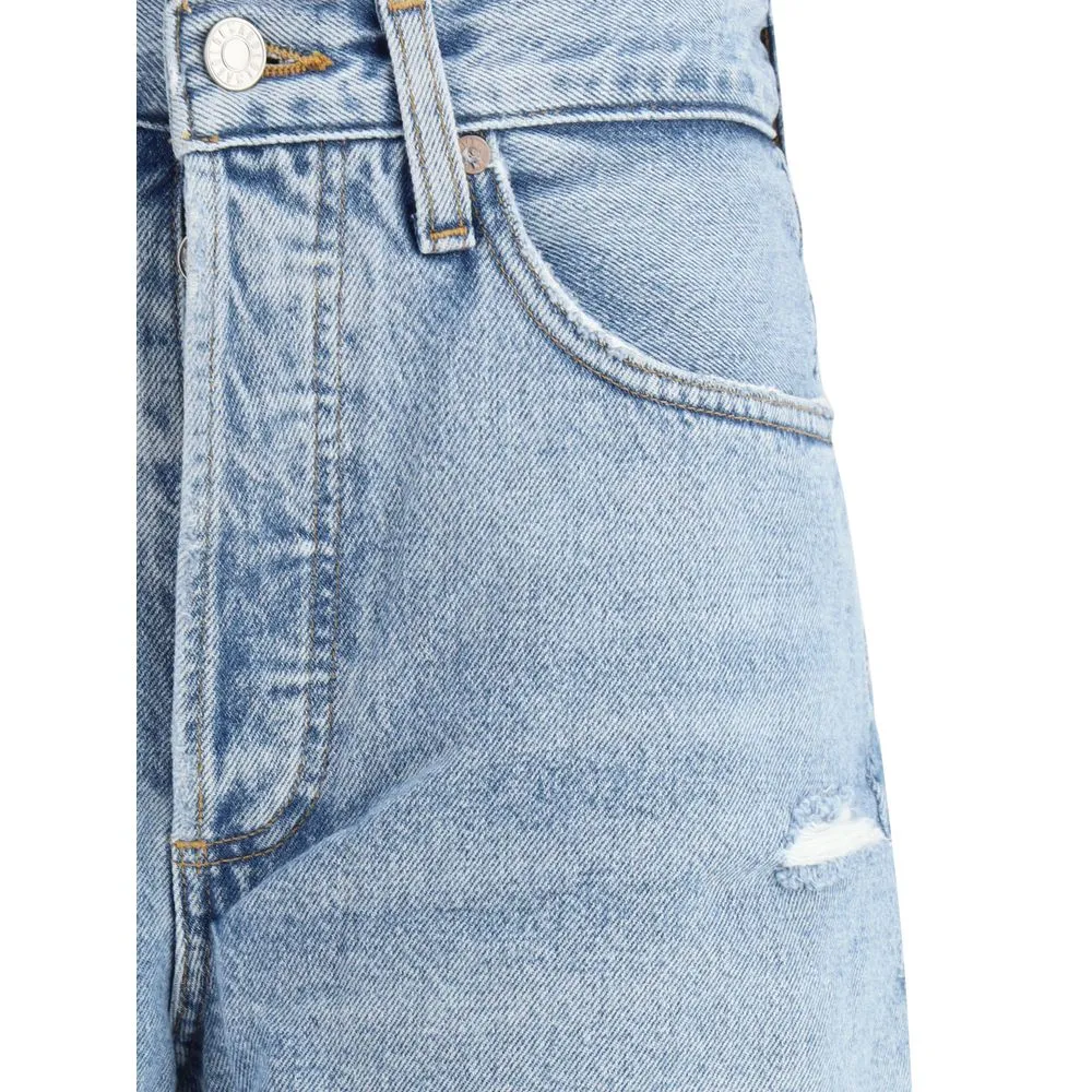 Light Blue Cotton Straight-Leg Jeans sold by Lord & Taylor product image thumbnail 3