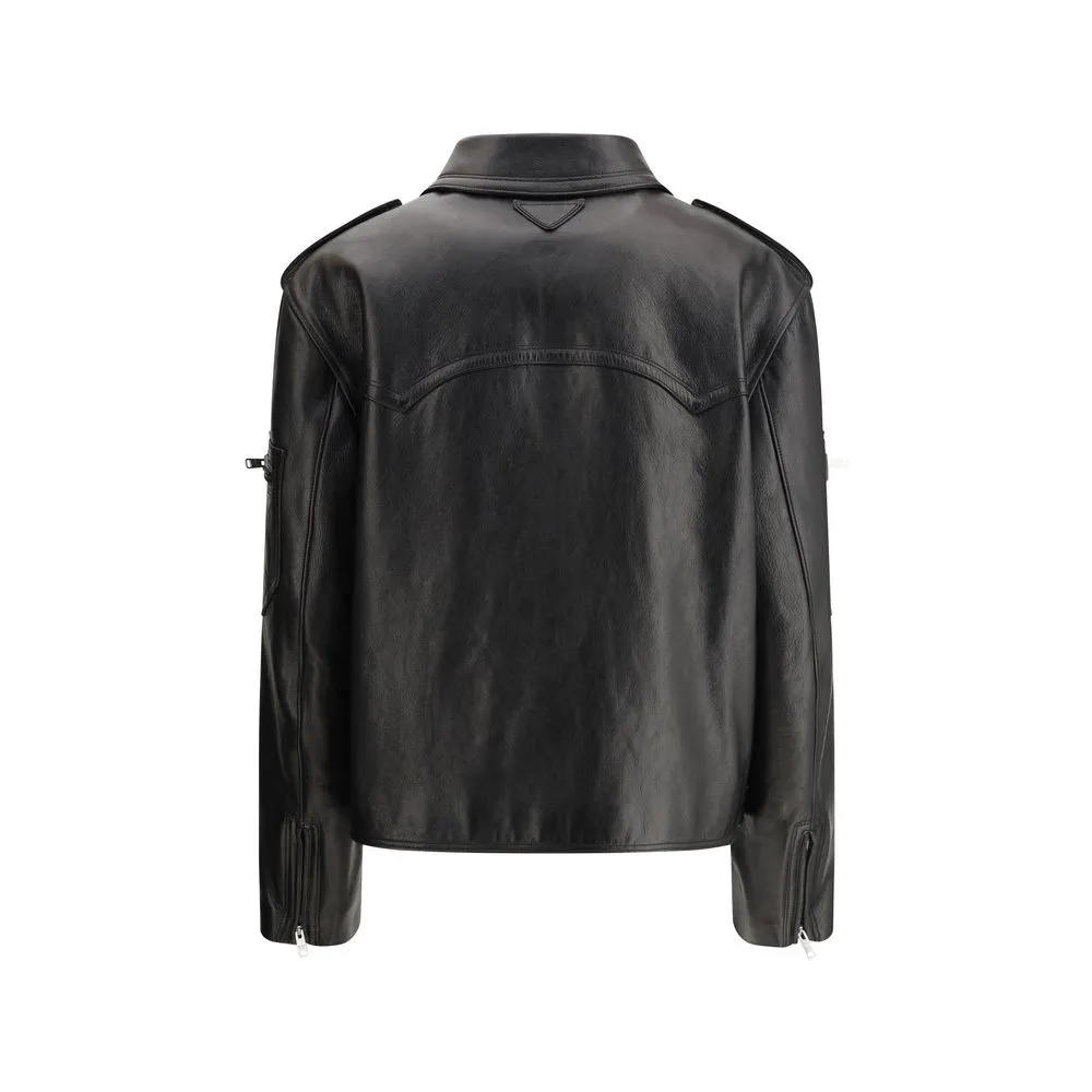 Black Leather Jacket sold by Lord & Taylor product image thumbnail 2