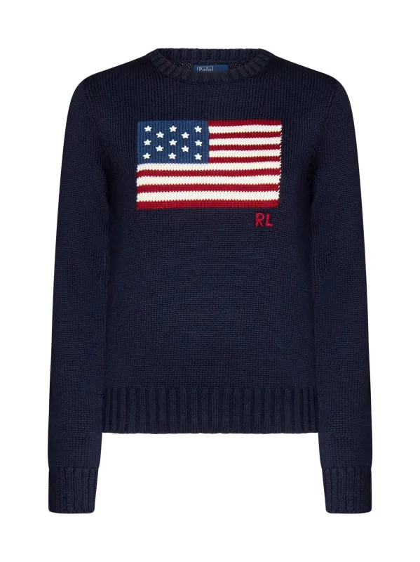 Cotton Sweater with American Flag sold by Lord & Taylor