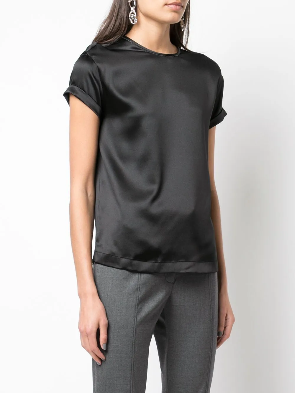 SILK RELAXED T-SHIRT sold by Lord & Taylor product image thumbnail 3