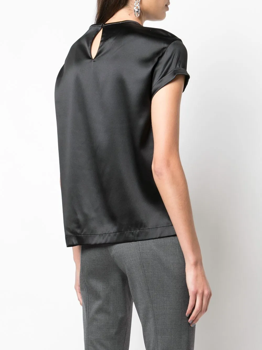 SILK RELAXED T-SHIRT sold by Lord & Taylor product image thumbnail 4