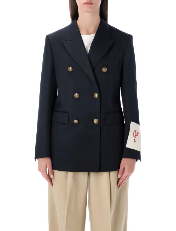 GOLDEN GOOSE DARK BLUE DOUBLE-BREASTED BLAZER WITH GOLD BUTTONS sold by Lord & Taylor