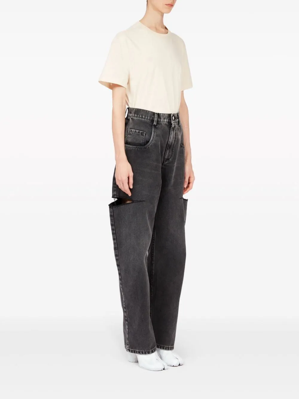 HIGH-WAIST WIDE-LEG JEANS sold by Lord & Taylor product image thumbnail 4