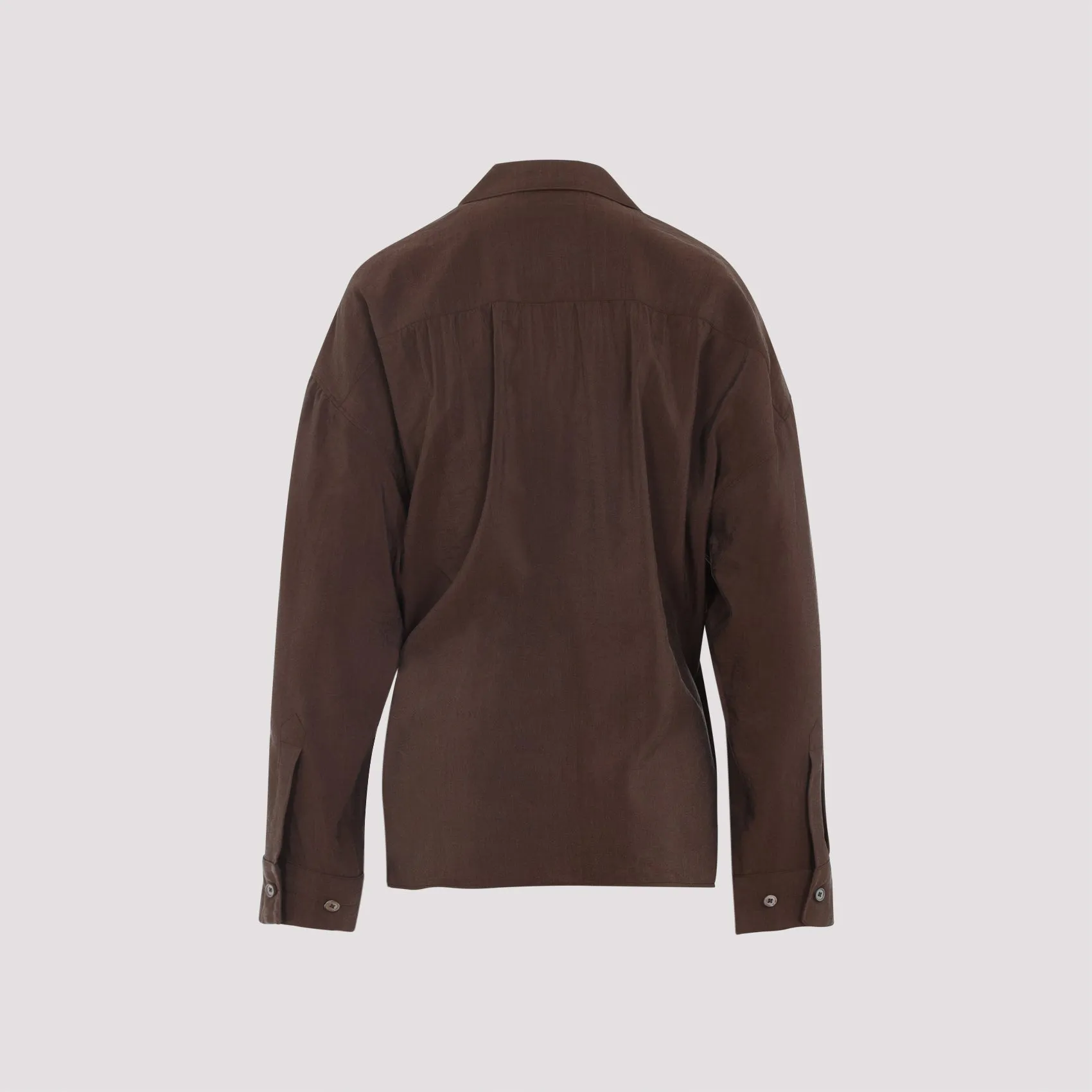 CHOCOLATE SILK BLEND SHIRT sold by Lord & Taylor product image thumbnail 3