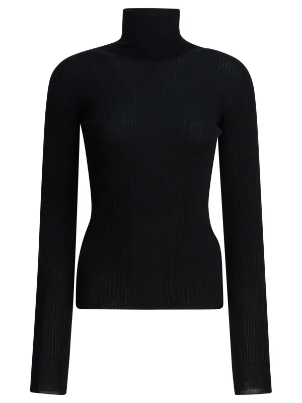 BLACK VIRGIN WOOL KNITWEAR sold by Lord & Taylor