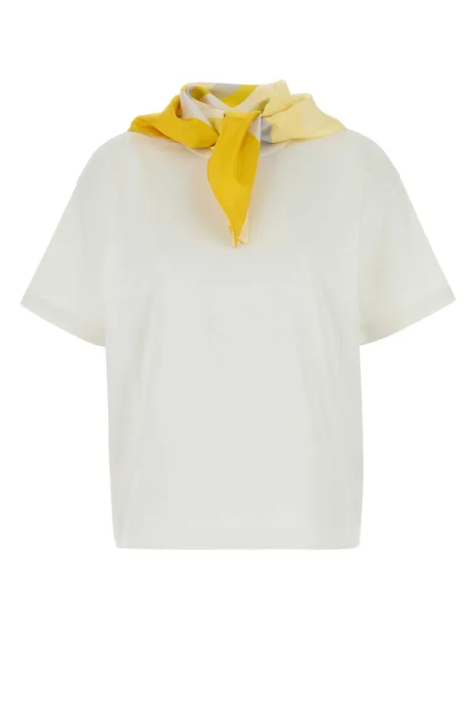WHITE COTTON T-SHIRT made by Bottega Veneta