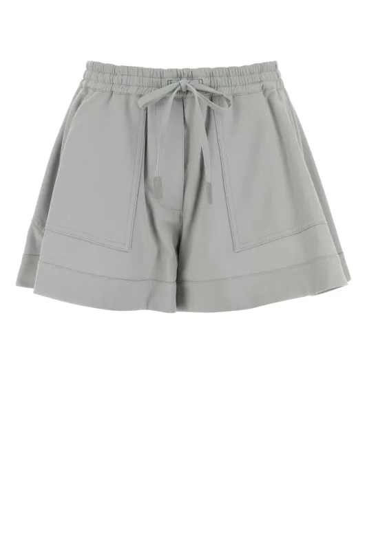 POWDER BLUE TWILL SHORTS sold by Lord & Taylor