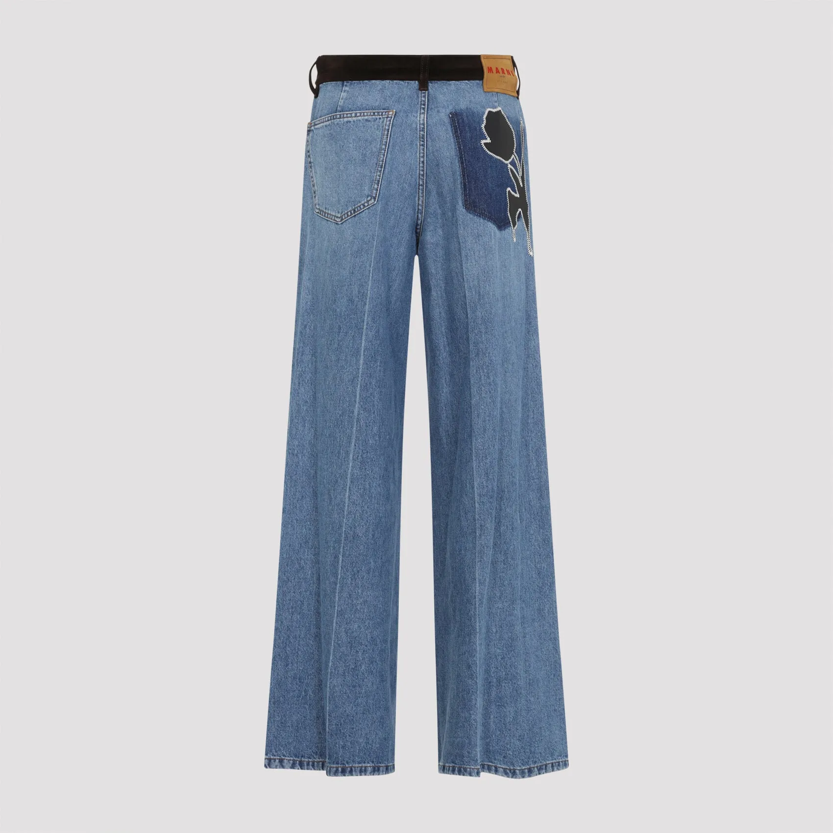 DEEP BLUE COTTON WASHED BULL DENIM 5-POCKET JEANS sold by Lord & Taylor product image thumbnail 3