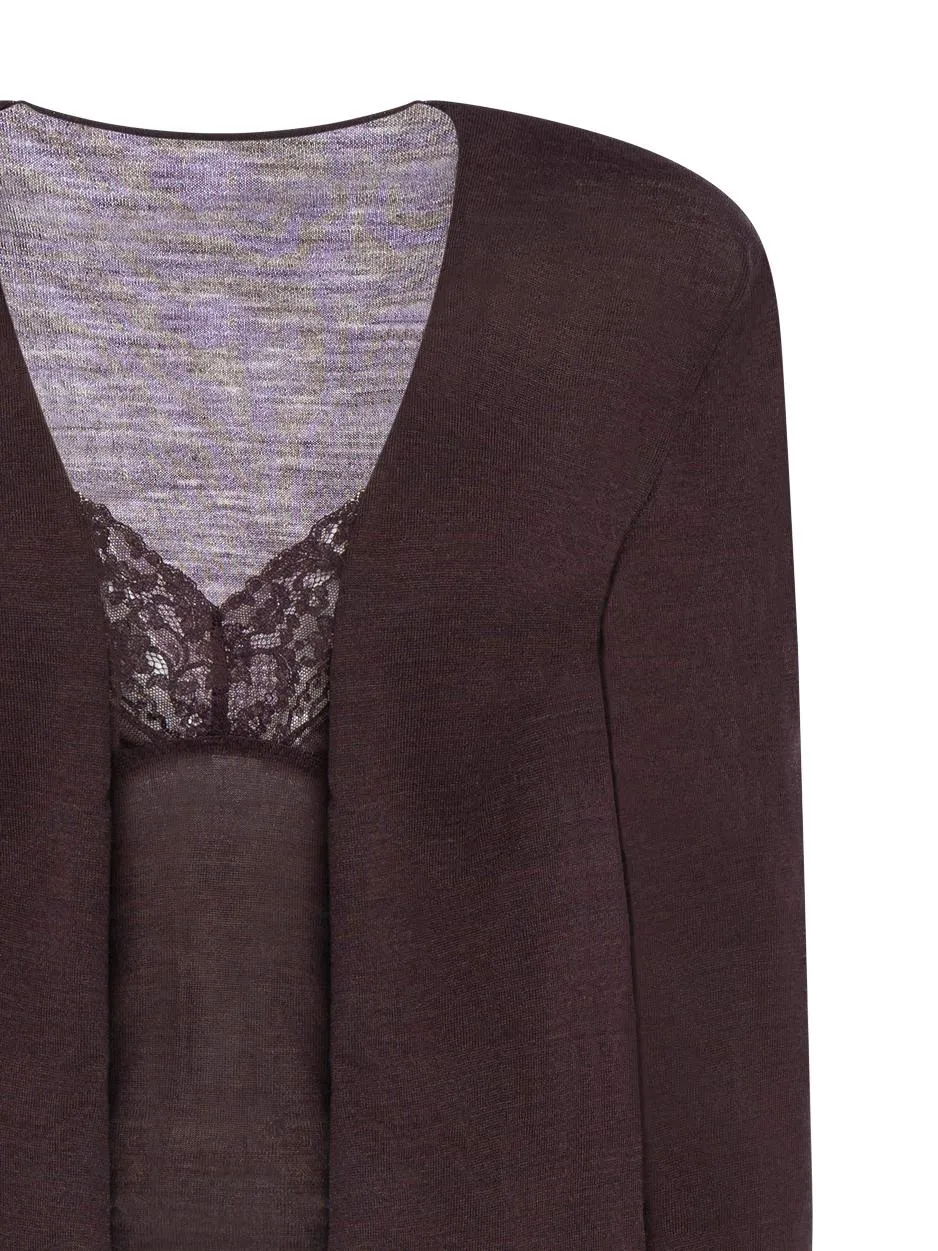 V-Neck Oversized Sweater with Lace Insert sold by Lord & Taylor product image thumbnail 3