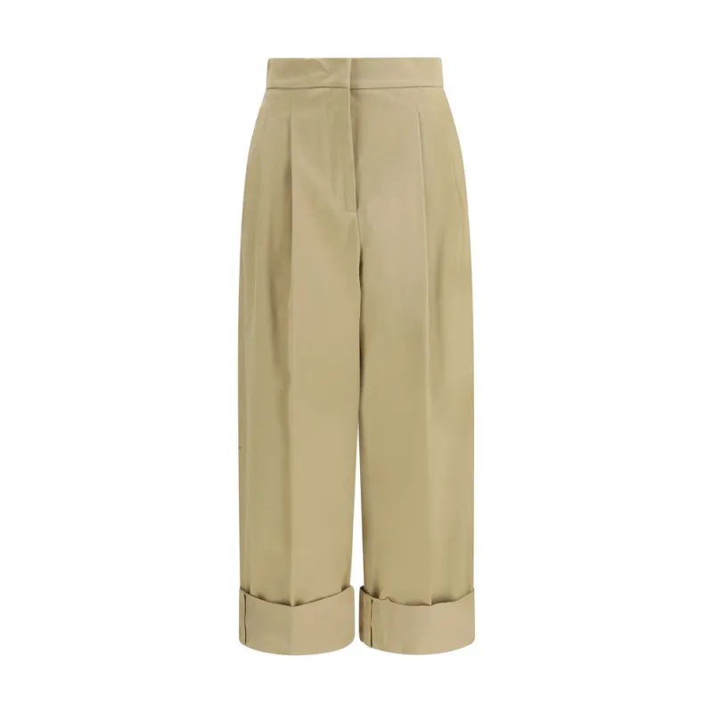 Beige Cotton Cropped Pants sold by Lord & Taylor