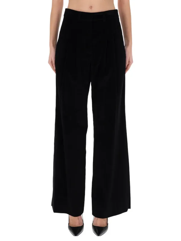 BLACK COTTON-BLEND TROUSERS sold by Lord & Taylor
