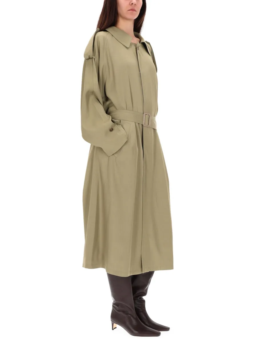 BEIGE VISCOSE TRENCH COAT sold by Lord & Taylor product image thumbnail 3