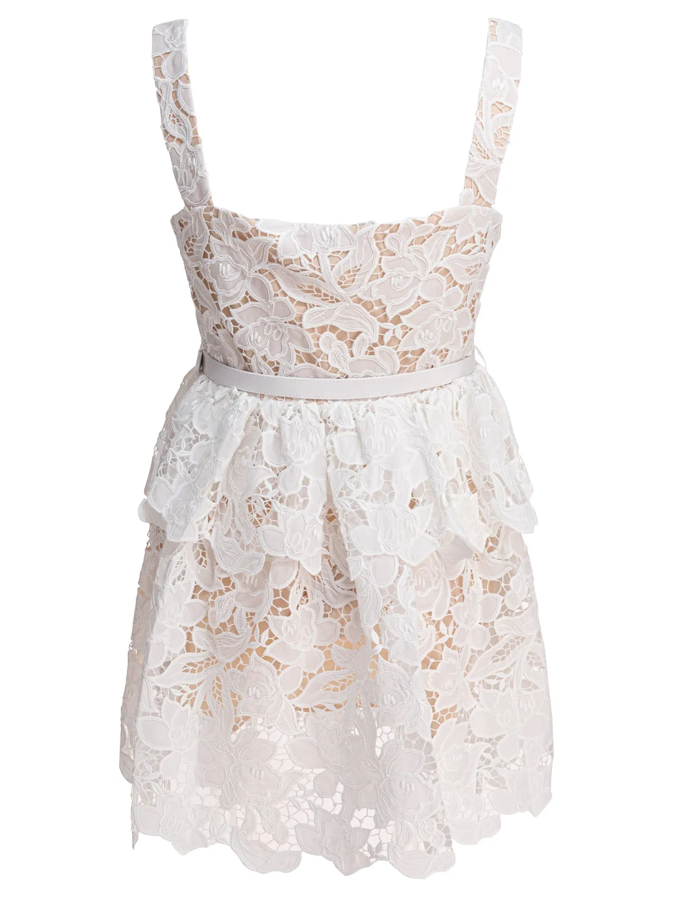 LACE RUFFLE MINI DRESS sold by Lord & Taylor product image thumbnail 2