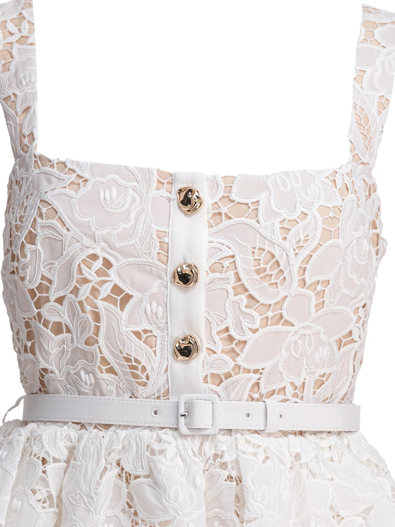 LACE RUFFLE MINI DRESS sold by Lord & Taylor product image thumbnail 3