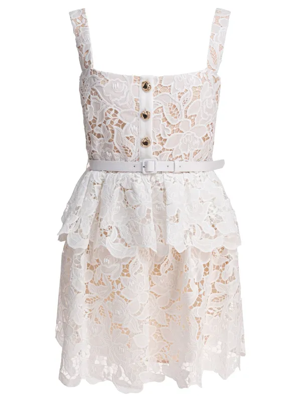 LACE RUFFLE MINI DRESS sold by Lord & Taylor