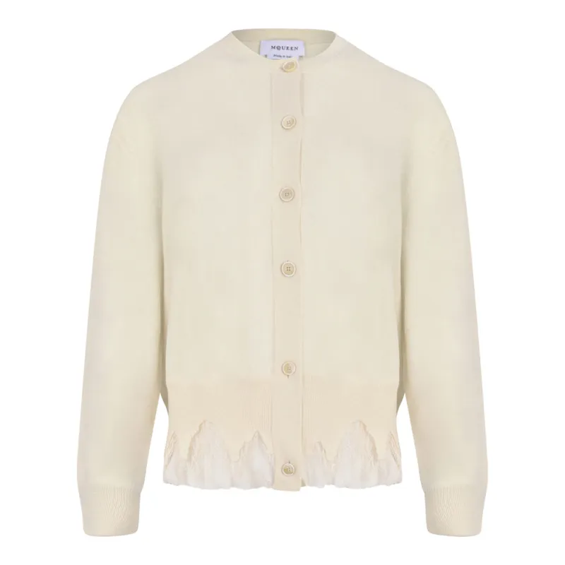 IVORY WOOL SWEATER made by Alexander McQueen