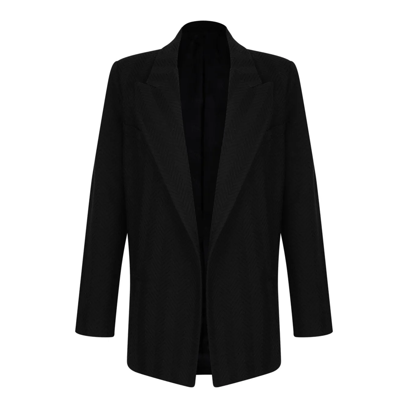 BLACK COTTON-VISCOSE JACKET sold by Lord & Taylor