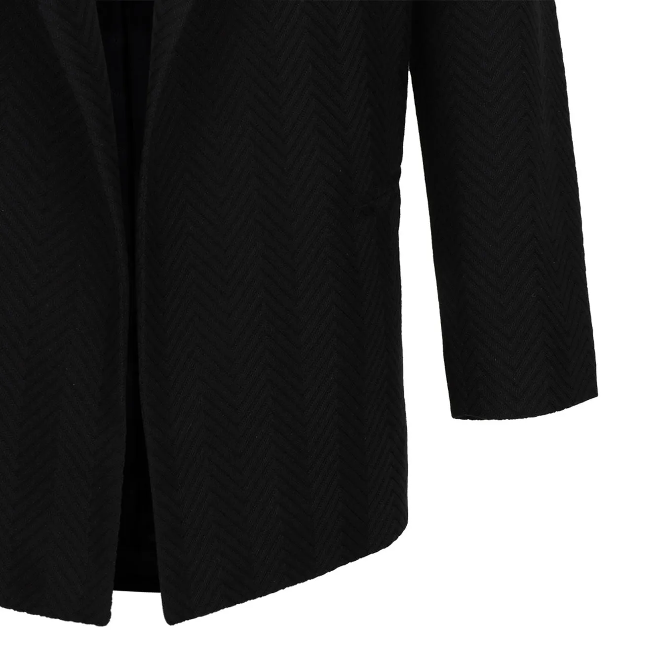 BLACK COTTON-VISCOSE JACKET sold by Lord & Taylor product image thumbnail 4