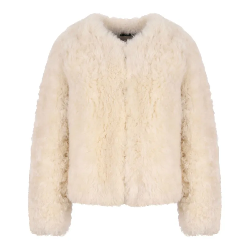 BEIGE LAMB FUR COAT sold by Lord & Taylor
