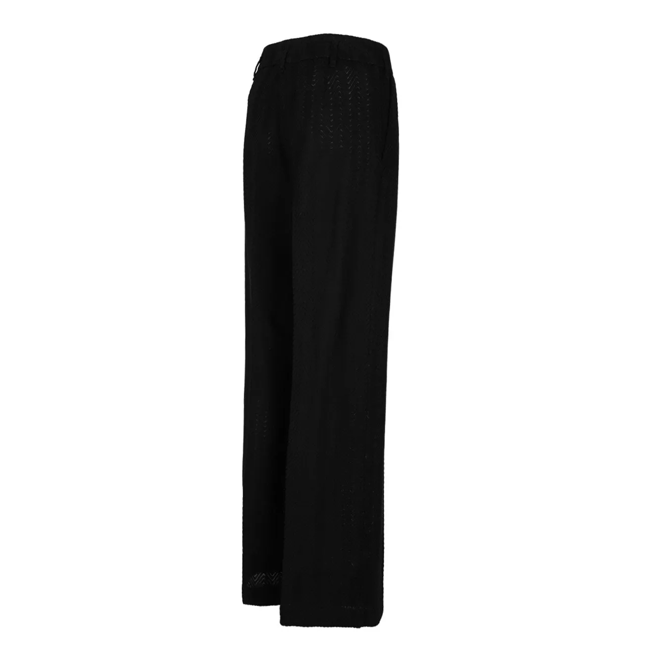 BLACK COTTON-VISCOSE TROUSERS sold by Lord & Taylor product image thumbnail 3