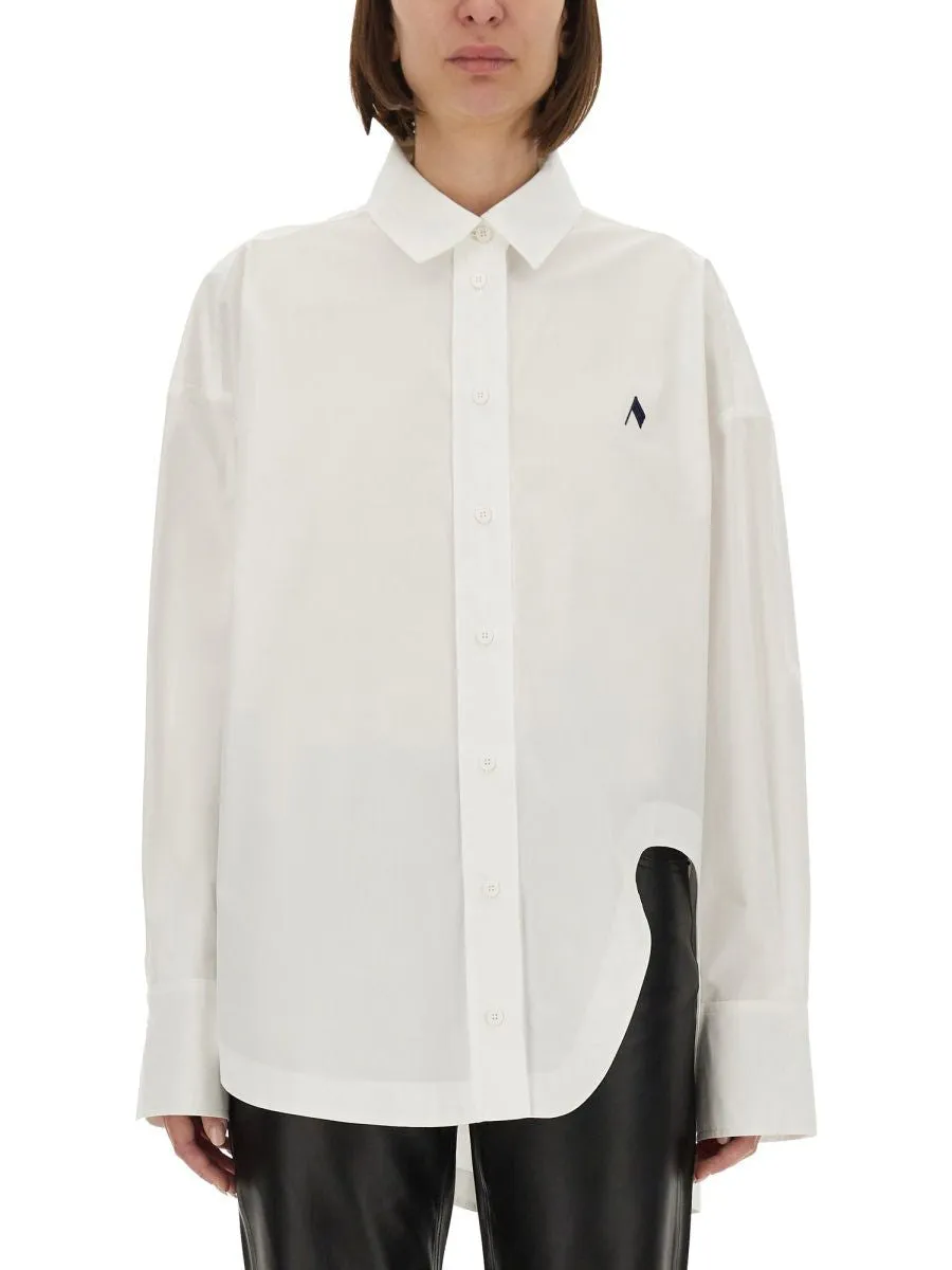 WHITE/NAVY BLUE COTTON SHIRT sold by Lord & Taylor