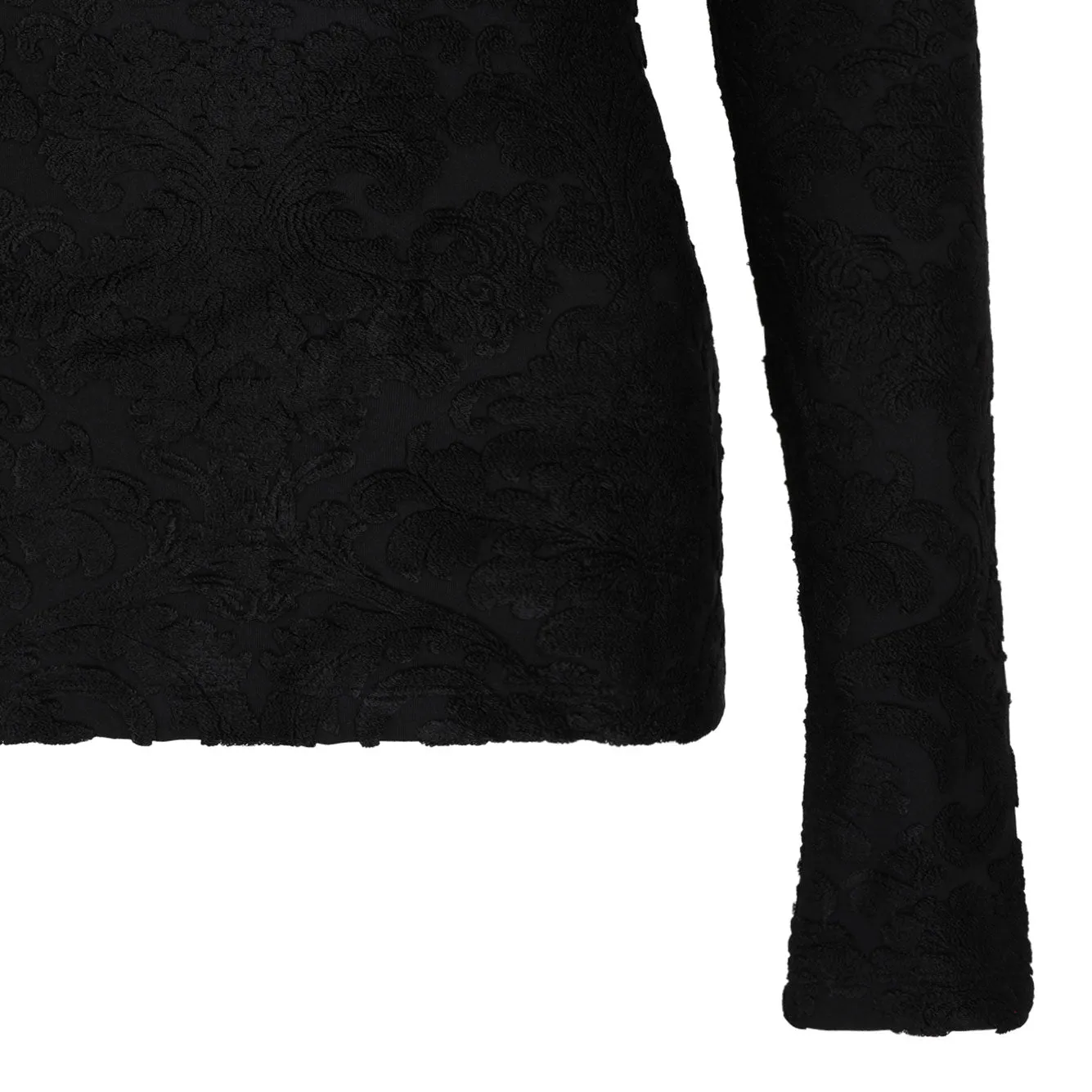 BLACK VISCOSE-POLYESTER TOP sold by Lord & Taylor product image thumbnail 4