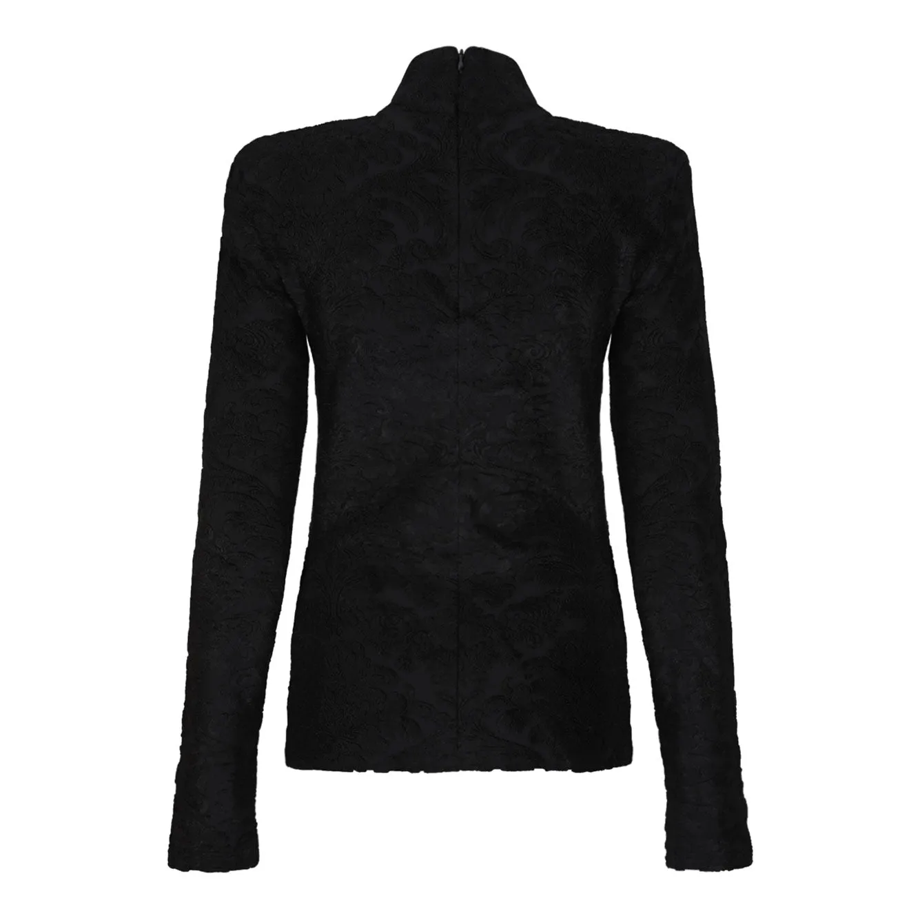 BLACK VISCOSE-POLYESTER TOP sold by Lord & Taylor product image thumbnail 2