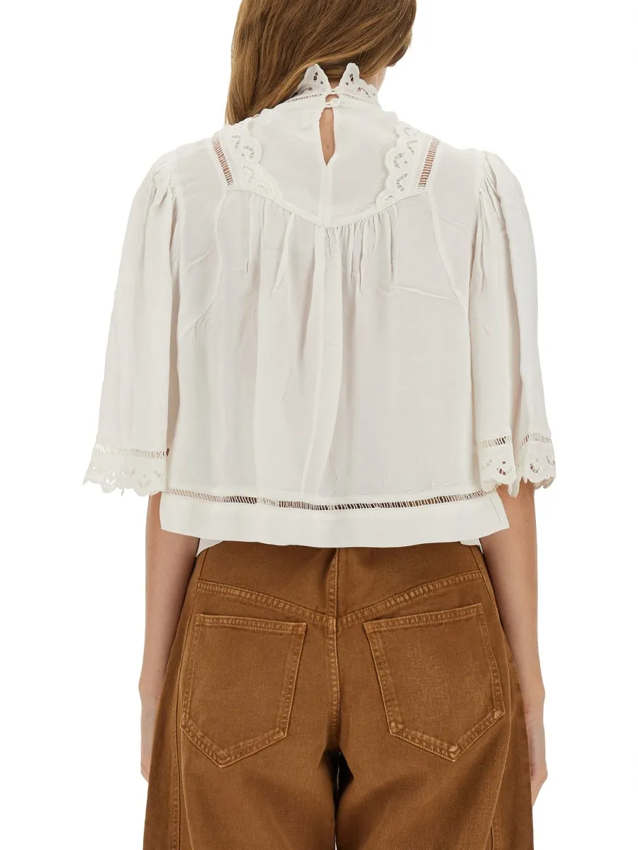 WHITE VISCOSE-SILK TOP sold by Lord & Taylor product image thumbnail 2