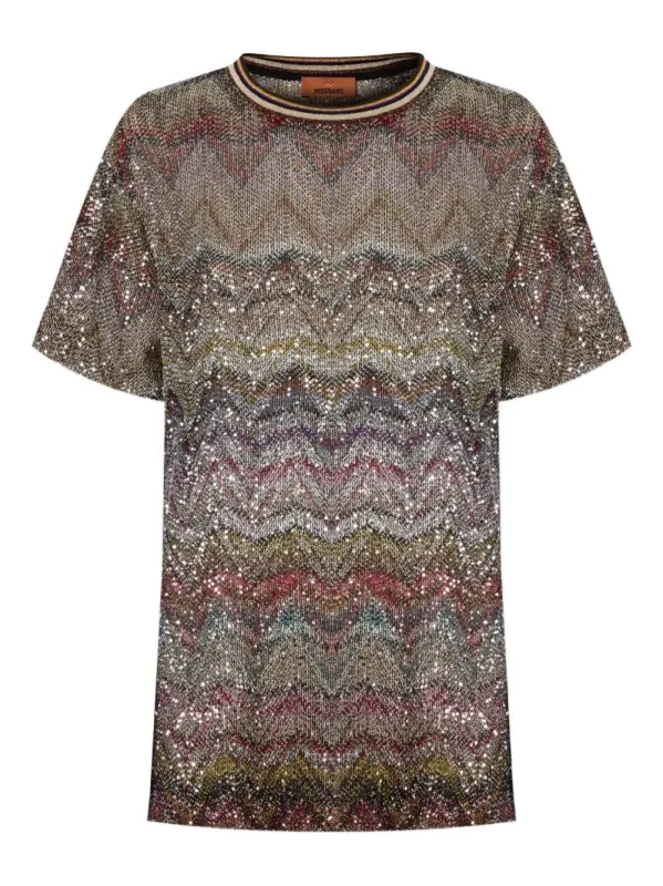 MULTICOLOUR VISCOSE T-SHIRT made by Missoni