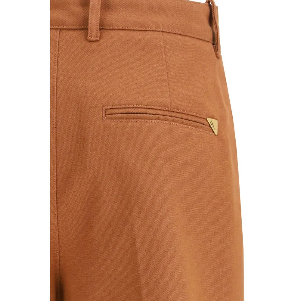 Brown Cotton Flared Pants sold by Lord & Taylor product image thumbnail 3