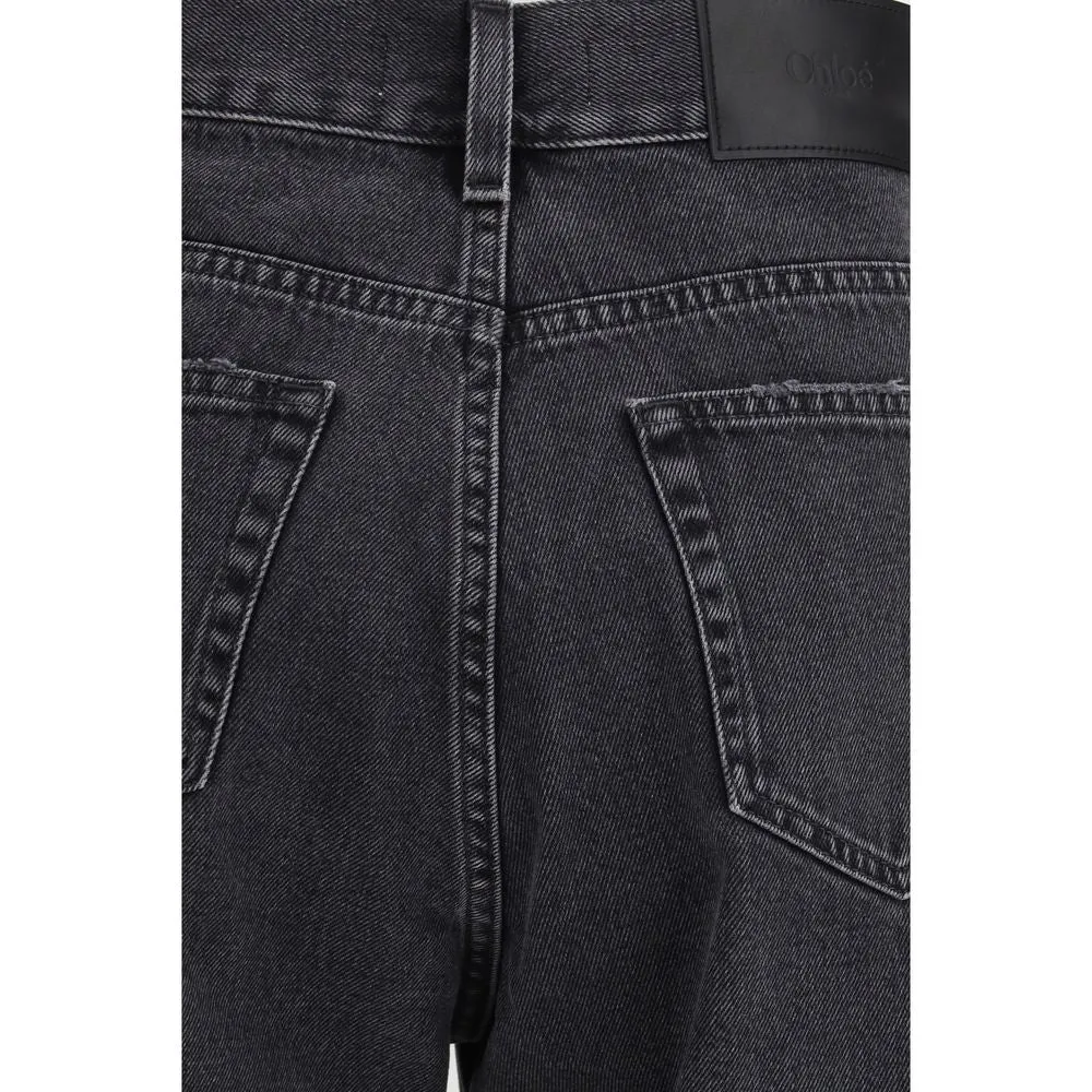 Black Cotton Cropped Jeans sold by Lord & Taylor product image thumbnail 3