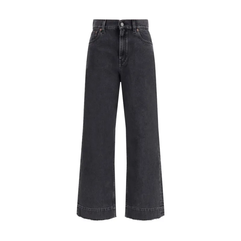 Black Cotton Cropped Jeans sold by Lord & Taylor