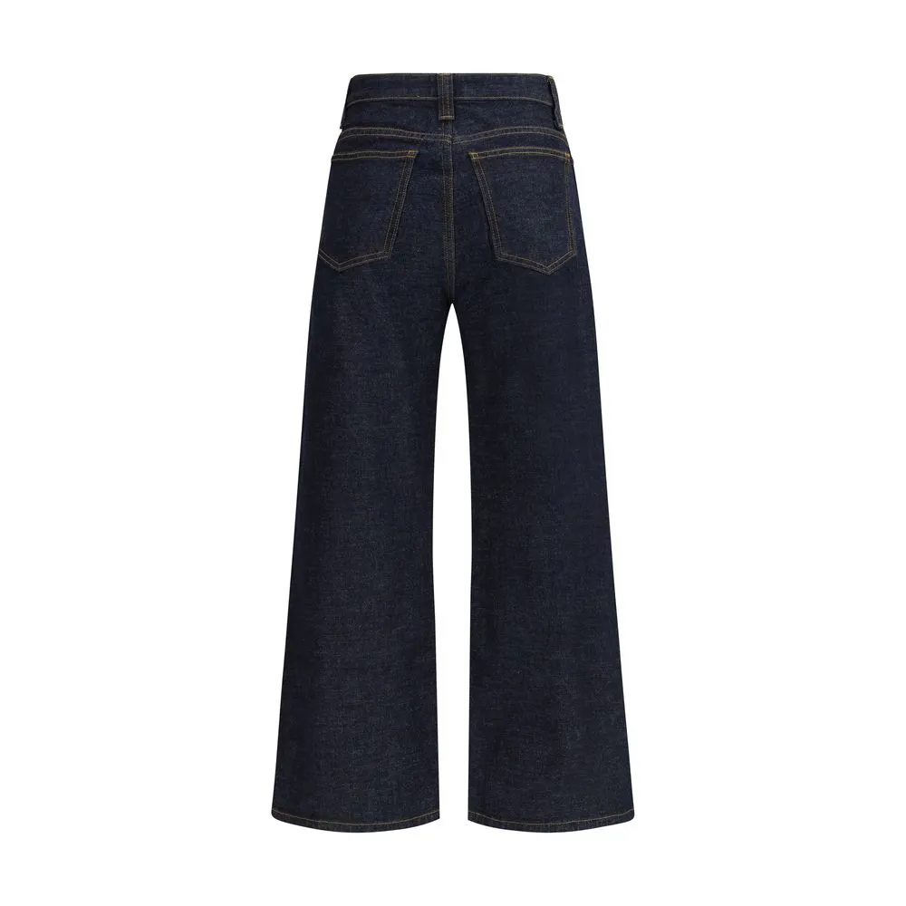 Blue Cotton Straight-Leg Jeans sold by Lord & Taylor product image thumbnail 2