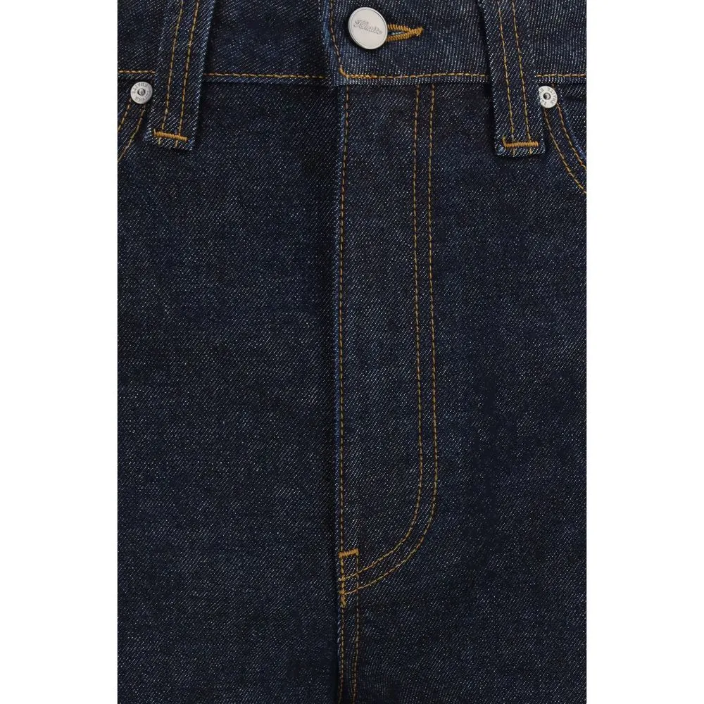 Blue Cotton Straight-Leg Jeans sold by Lord & Taylor product image thumbnail 3