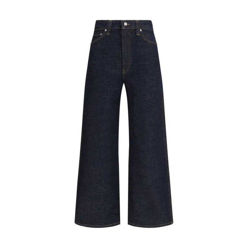 Blue Cotton Straight-Leg Jeans sold by Lord & Taylor