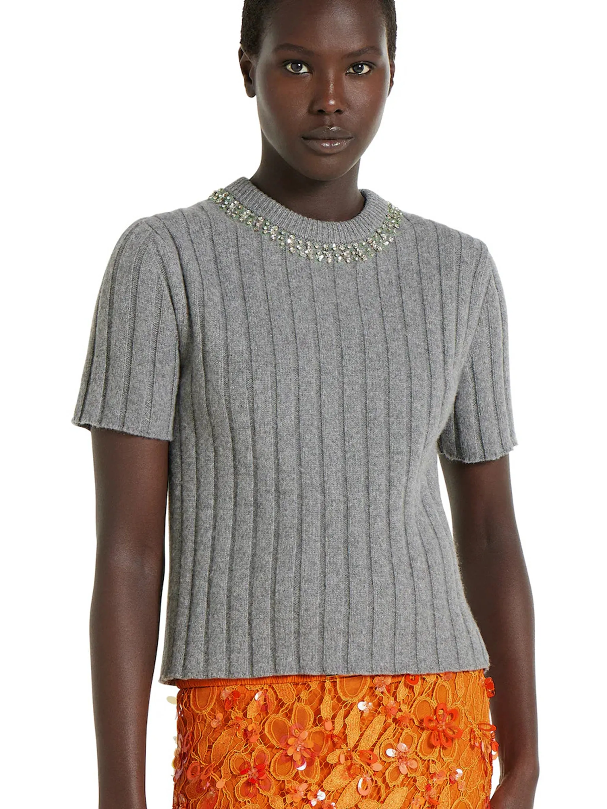 RIB SOFT WOOL AND CASHMERE TOP sold by Lord & Taylor product image thumbnail 3