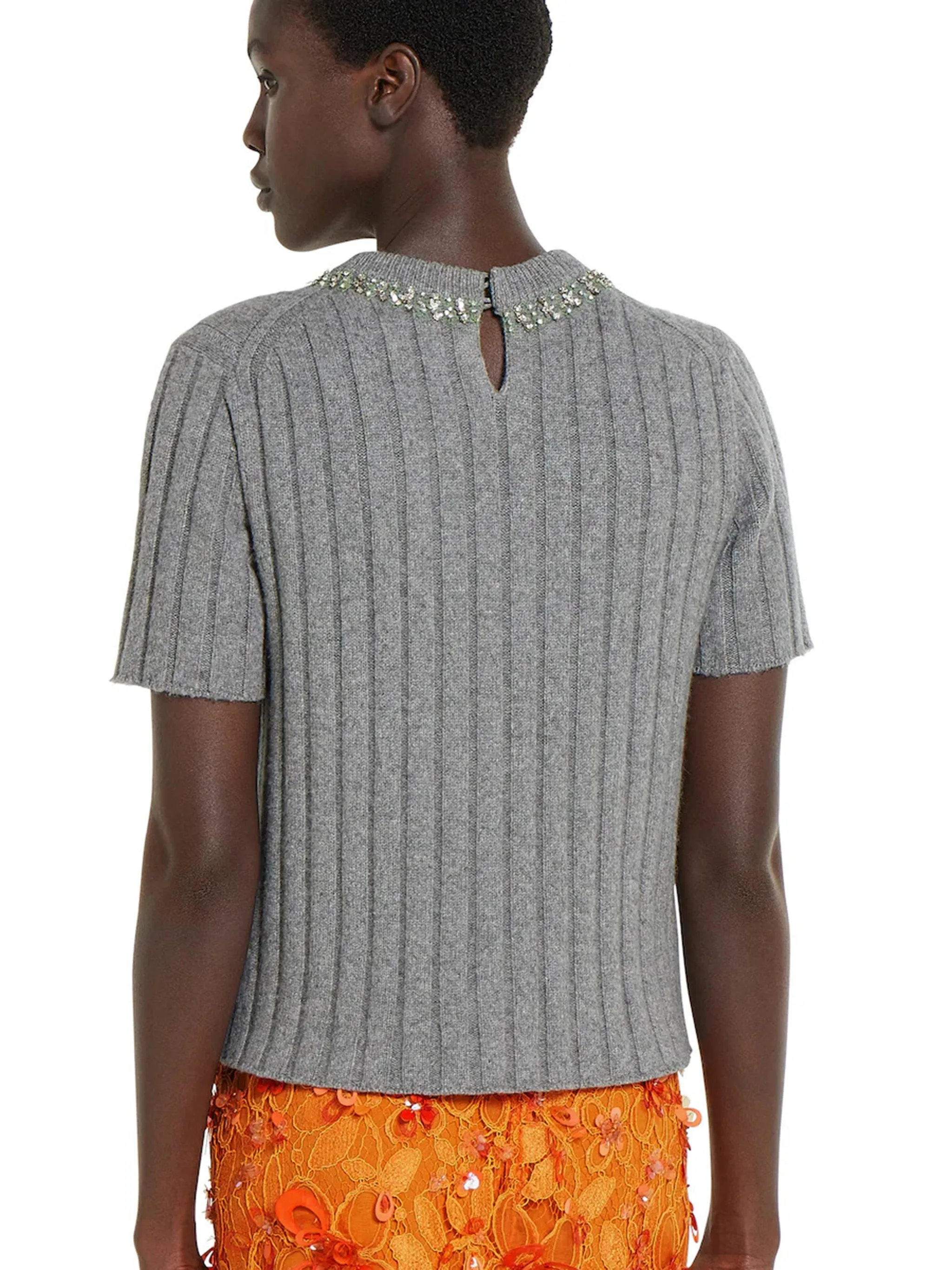 RIB SOFT WOOL AND CASHMERE TOP sold by Lord & Taylor product image thumbnail 4