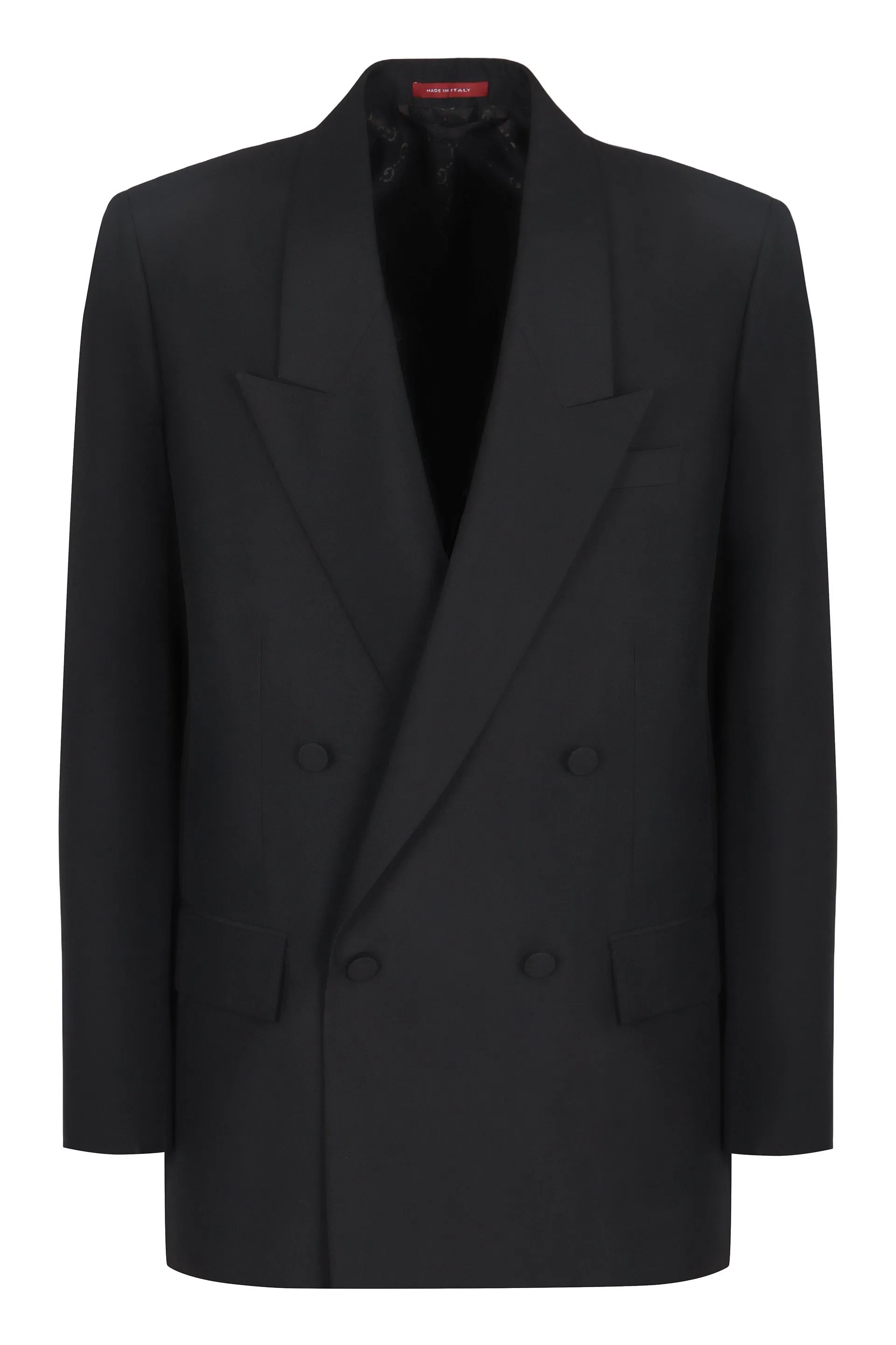 DOUBLE-BREASTED JACKET IN TECHNICAL PANAMA sold by Lord & Taylor