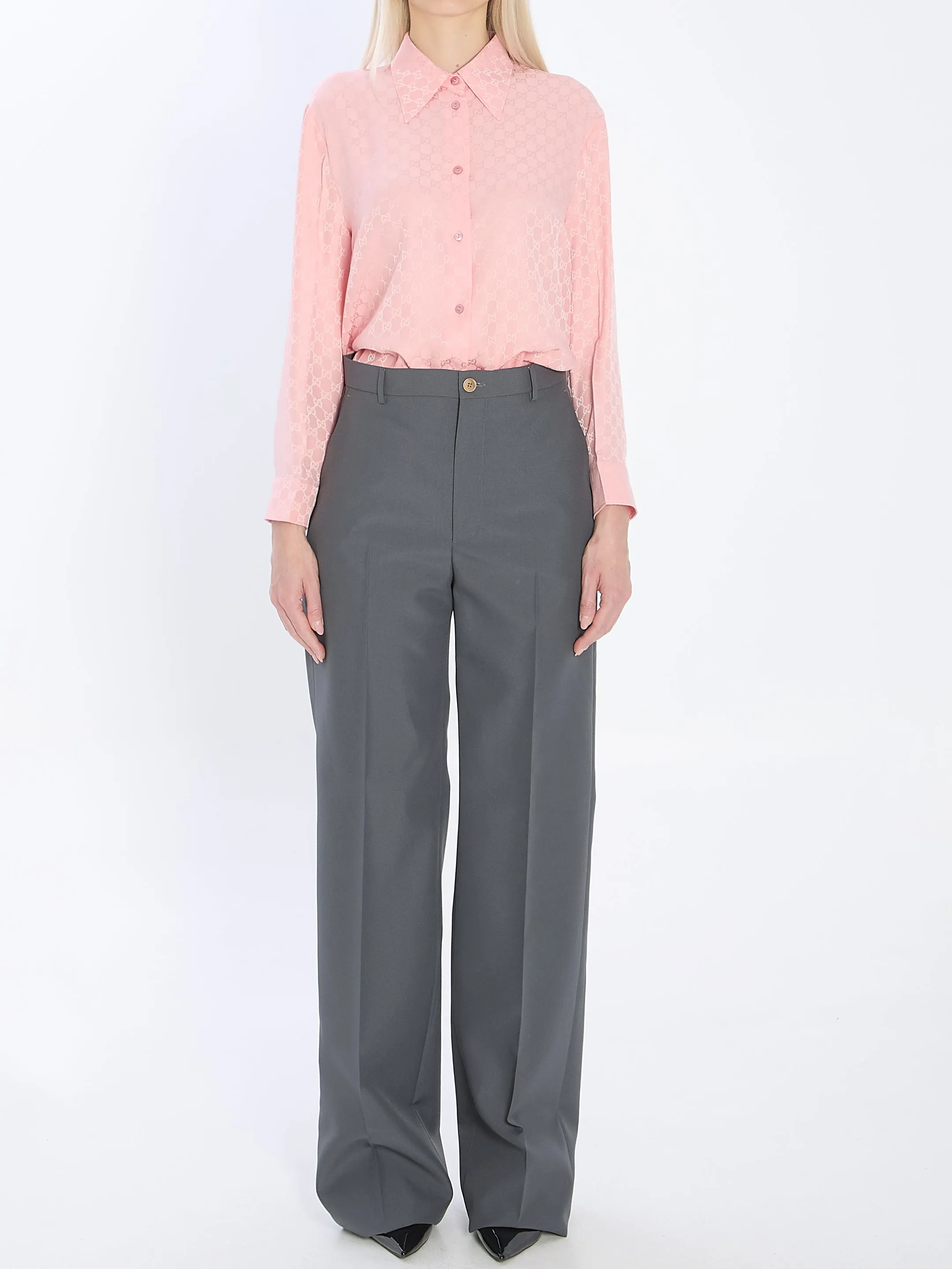 GG JACQUARD SILK SHIRT sold by Lord & Taylor product image thumbnail 5