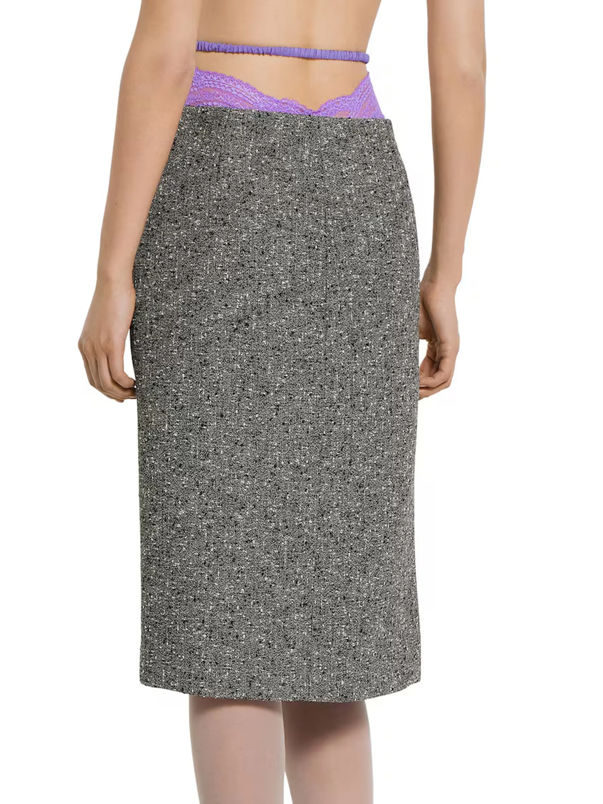 BUTTONED WOOL SKIRT sold by Lord & Taylor product image thumbnail 4